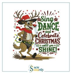 sing, dance and sparkle embroidery design | 4 sizes digital pattern