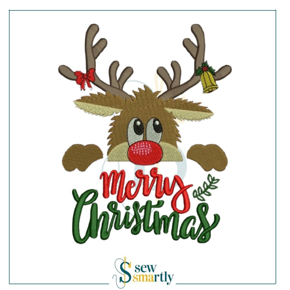 Christmas Reindeer Machine Embroidery Design 0