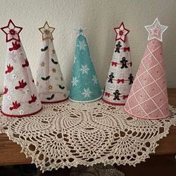 christmas fsl trees embroidery design - free standing lace - 3d holiday lace trees - instant download