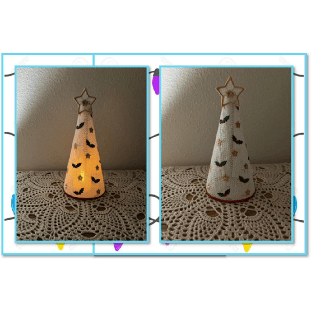 Christmas FSL Trees Embroidery Design  Free Standing Lace  3D Holiday Lace Trees  Instant Download 4