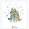 Bluey Bingo Love Embroidery Design Digital Machine Embroidery 4 Sizes Instant Download 0