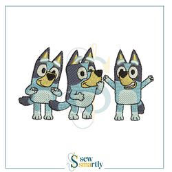 bluey dog embroidery design - digital machine embroidery (4 sizes) | instant download