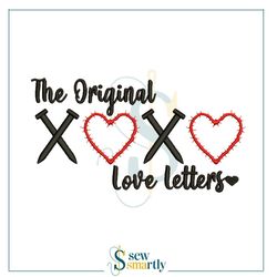 love letter embroidery design - digital machine embroidery (4 sizes) | instant download
