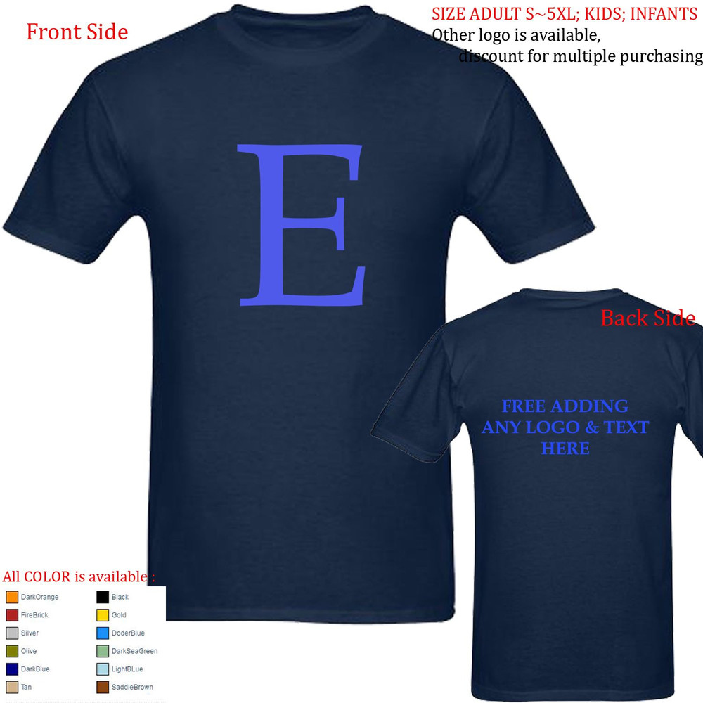E Alphabet Letter Tshirt 0