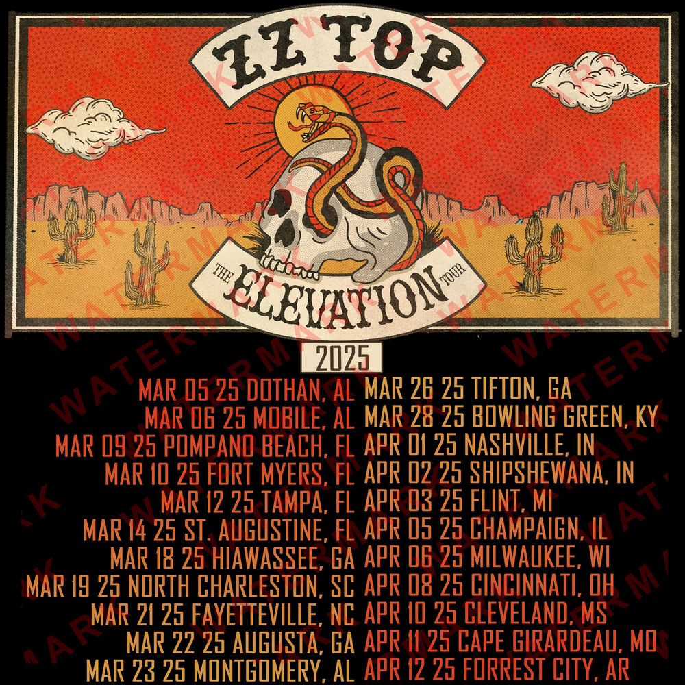 ZZ TOP THE ELEVATION TOUR 2025 TShirt Concert Album Shirt Adult S5XL Youth 1