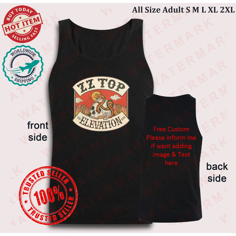 ZZ TOP THE ELEVATION TOUR 2025 Tank Top 0
