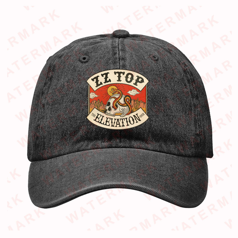 ZZ TOP THE ELEVATION TOUR 2025 Denim Hat Cap 0