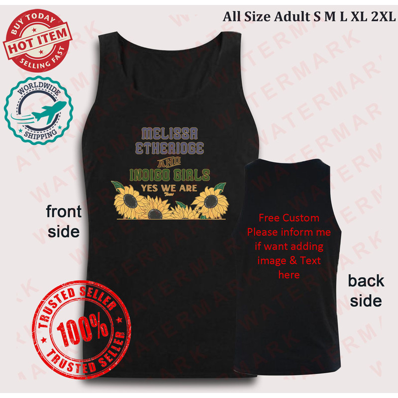MELISSA ETHERIDGE AND INDIGO GIRLS YES WE ARE TOUR 2025 Tank Top 0