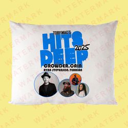 tobymac's hits deep ft crowder, cain, ryan stevenson & terrian tour 2025 pillow cases
