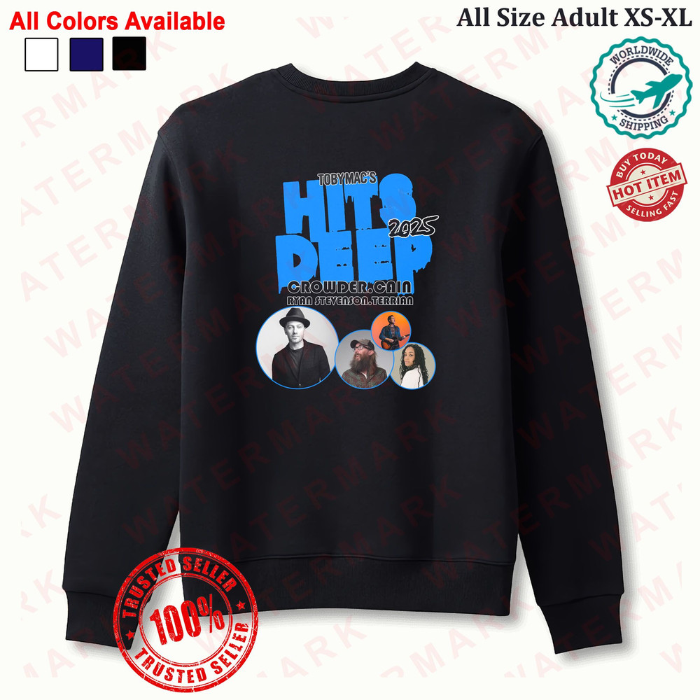 TOBYMACS HITS DEEP FT CROWDER CAIN RYAN STEVENSON TERRIAN TOUR 2025 Sweatshirt 0