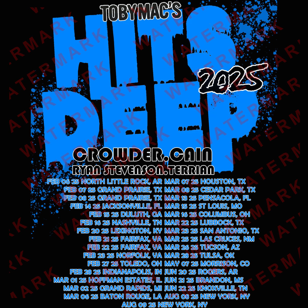 TOBYMACS HITS DEEP FT CROWDER CAIN RYAN STEVENSON TERRIAN TOUR 2025 TShirt Concert Album Shirt Adu 1