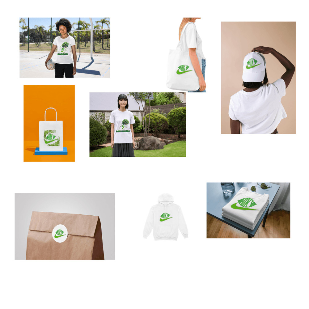 Nike Icon In Green Leaf Bundle Layered For Tshirts Kids Toys Kids School Bag Keychains Shopping Bag 1