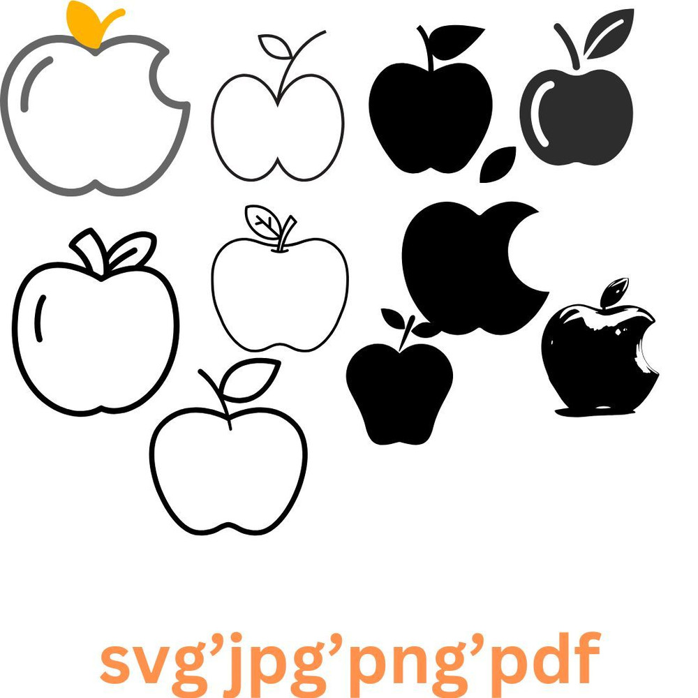 Apple SVG Bundle Apple Svg Fruit SVG Apple School SVG Apple Png Digital Download Apple 0
