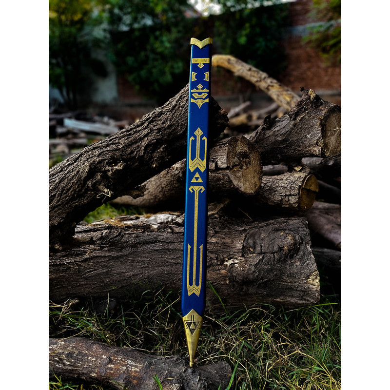 Handmade Cosplay Replica LEGEND Of ZELDA Full Tang Skyward Links Master Sword With ScabbardCostume 5