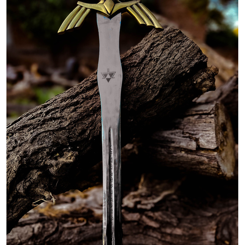 Handmade Cosplay Replica LEGEND Of ZELDA Full Tang Skyward Links Master Sword With ScabbardCostume 9