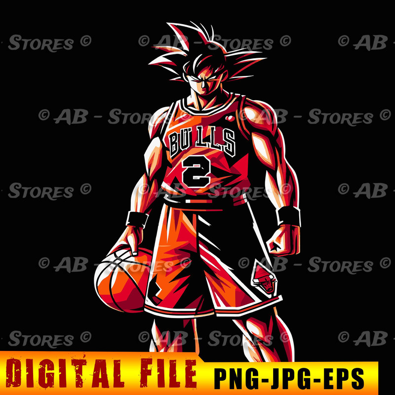 Goku Chicago Bulls Basketball 0