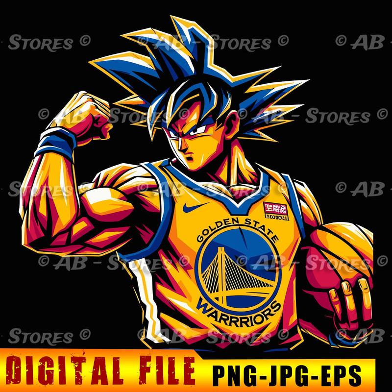 Goku Golden Warriors Basketball 0
