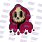 Dripping Skull Embroidery Design Machine Embroidery Pattern  Anime Embroidery File PES DST EXP  Mor 2