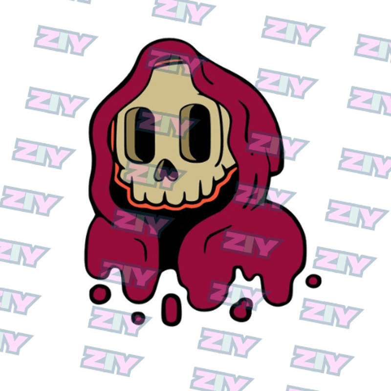 Dripping Skull Embroidery Design Machine Embroidery Pattern  Anime Embroidery File PES DST EXP  Mor 2