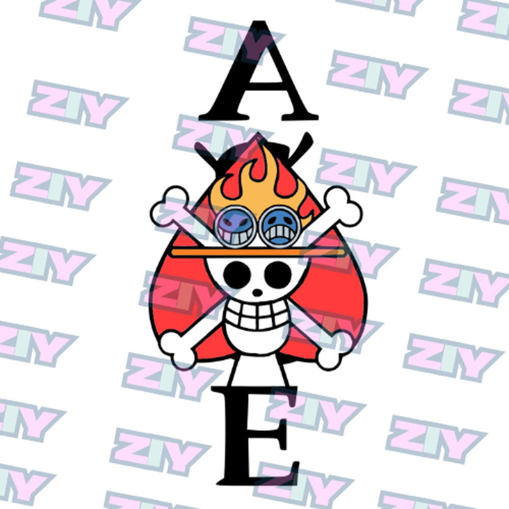 Ace Flame Embroidery Design Anime Digital Download PES DST SVG More 2