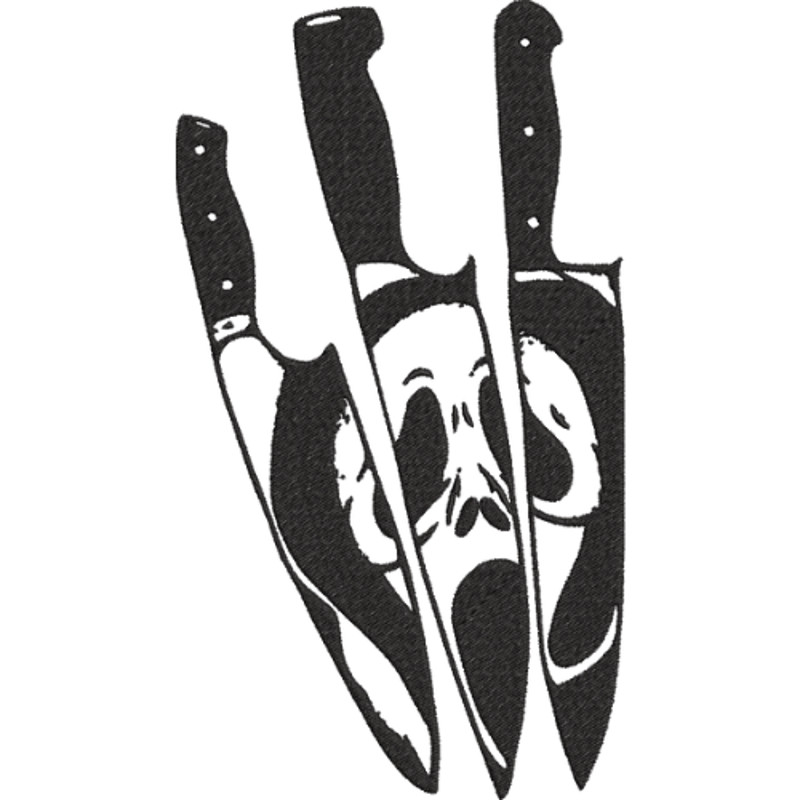 Ghostface Knife Embroidery Files  Horror Movie Embroidery Designs 1