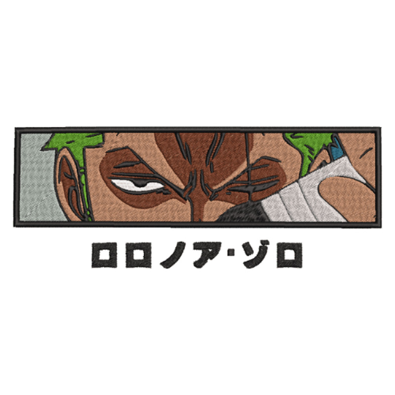 One Piece  Zoro Embroidery  Vector Art  Digital Download 1
