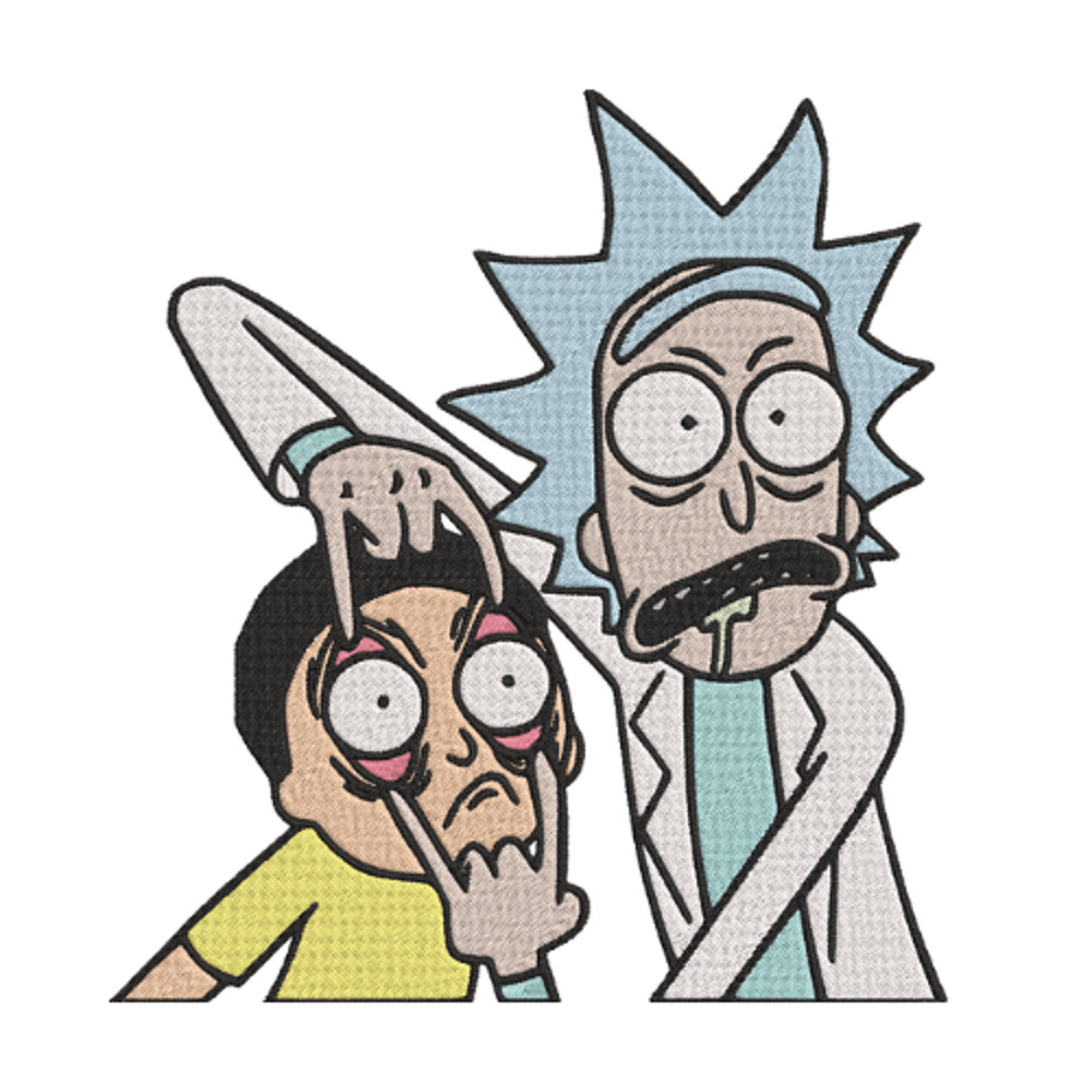 Rick And Morty  Embroidery  Vector Art  Digital Download 2