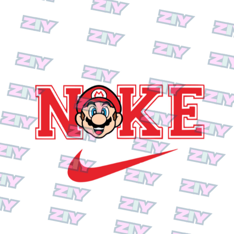 Super Mario Nike Embroidery Vector Art Digital Download 1