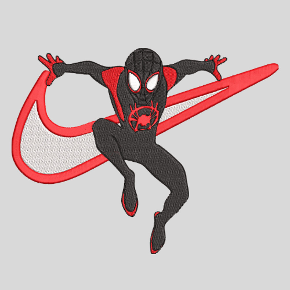 Spider Man  Nike Miles Morales  Embroidery  Vector Art  Digital Download 2