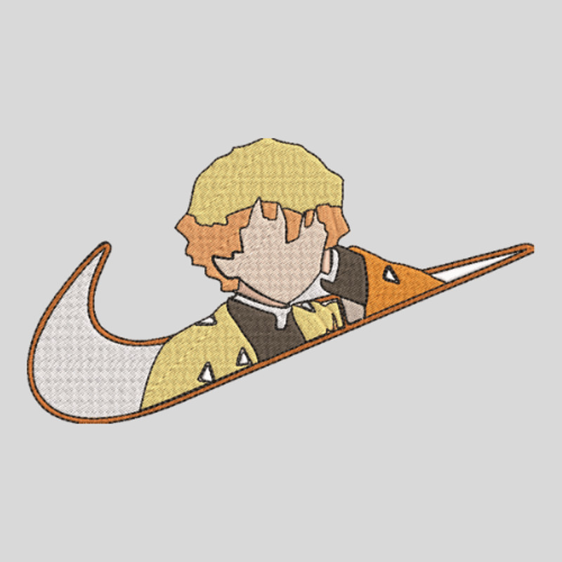 Demon Slayer  Zenitsu Nike Design  Embroidery  Vector Art  Digital Download 2