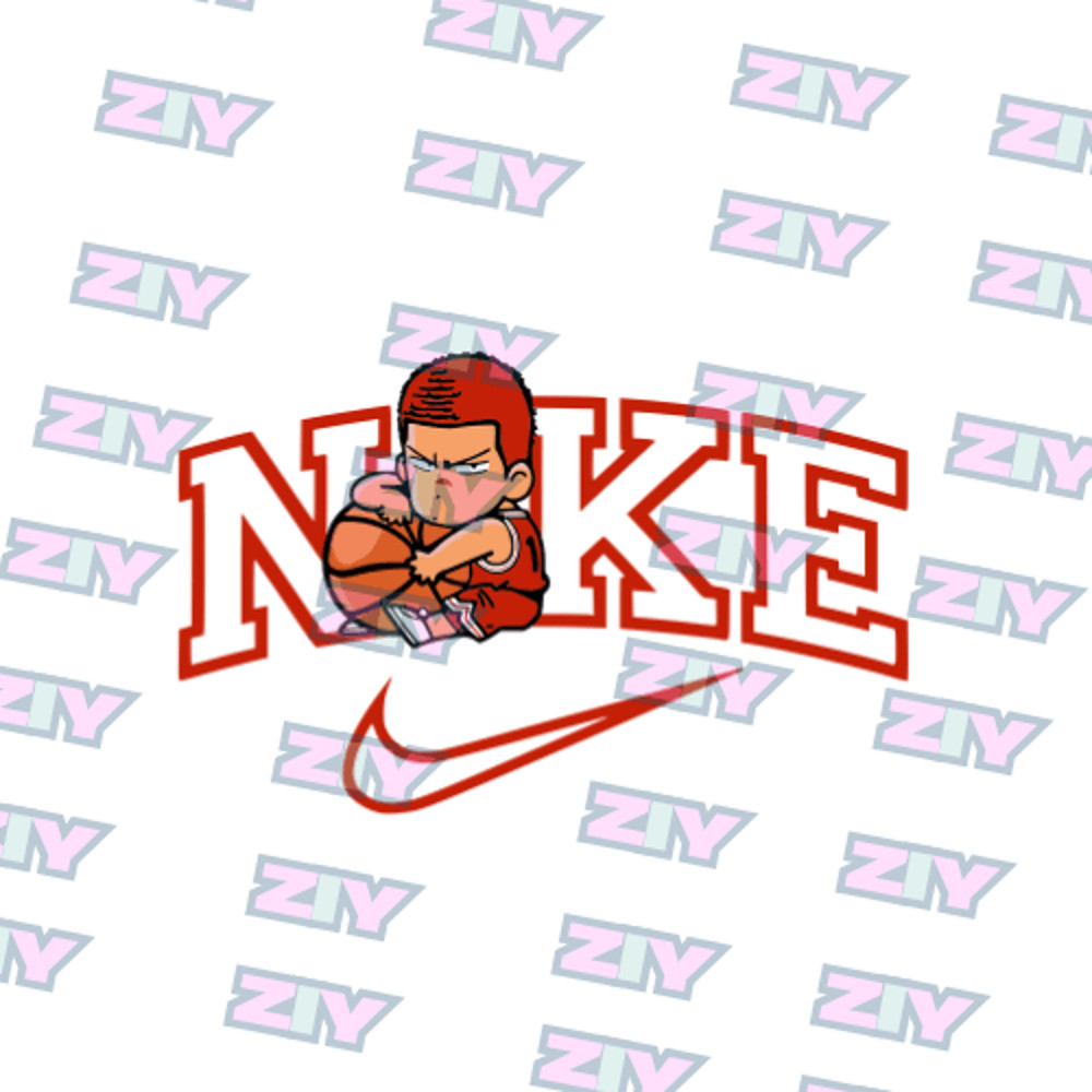 Slam Dunk  Hanamichi Sakuragi Nike  Embroidery  Vector Art  Digital Download 1