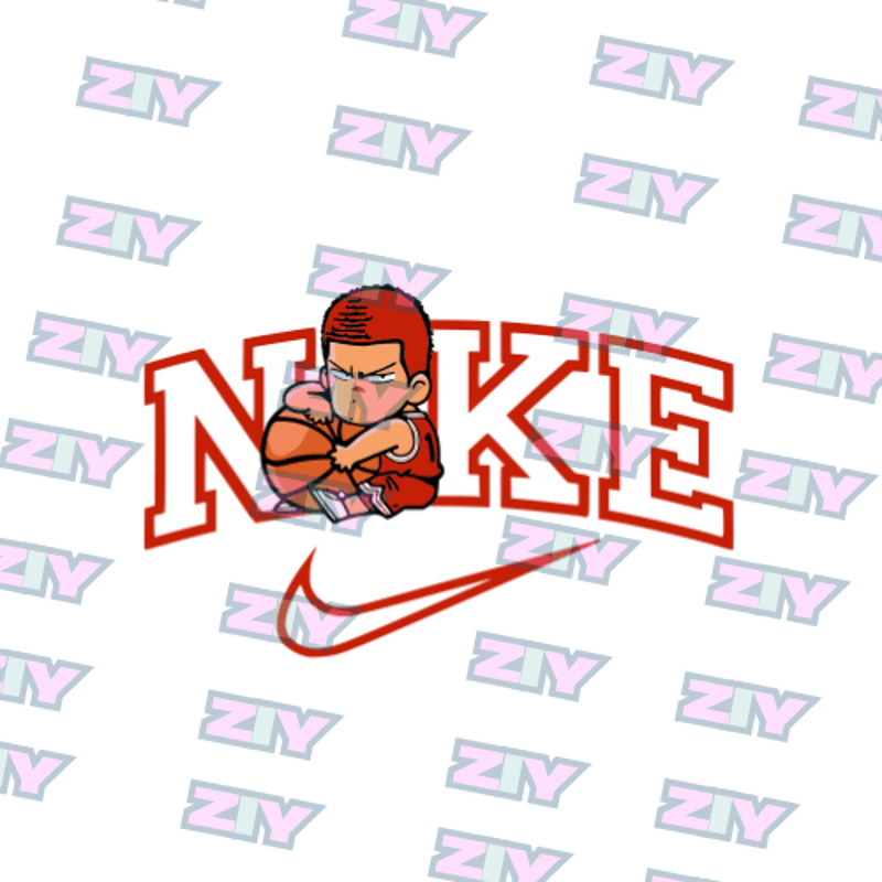Slam Dunk  Hanamichi Sakuragi Nike  Embroidery  Vector Art  Digital Download 1