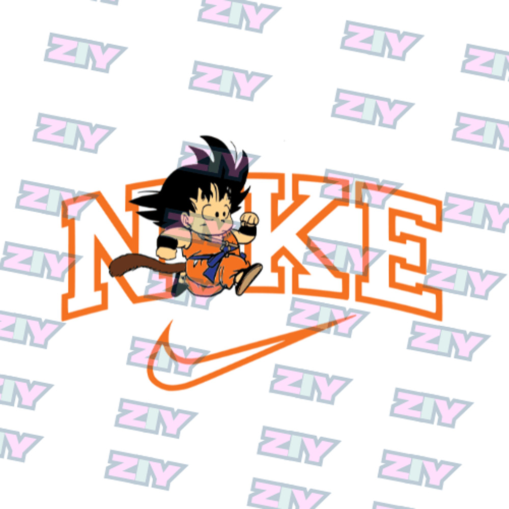 Dragon Ball  Goku Nike Embroidery  Vector Art  Digital Download 1