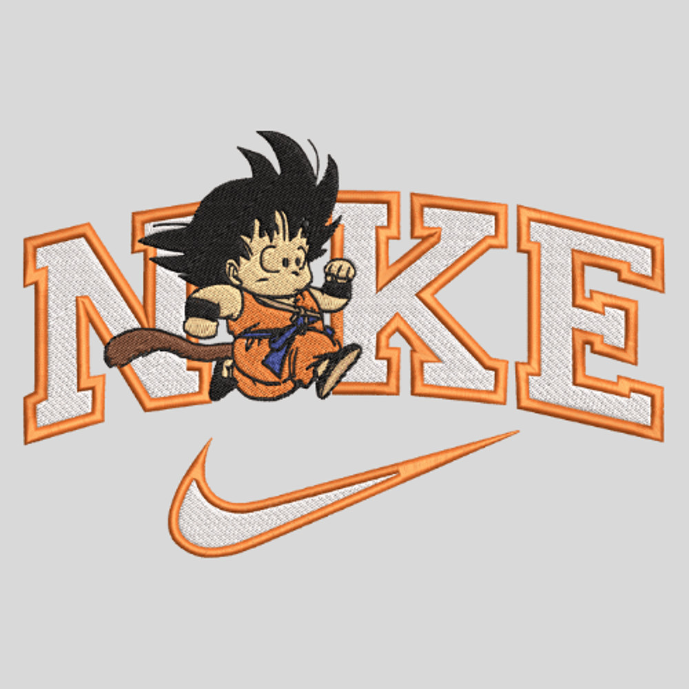 Dragon Ball  Goku Nike Embroidery  Vector Art  Digital Download 2