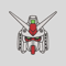 Gundam Mecha Warrior  Embroidery  Vector Art  Digital Download 2