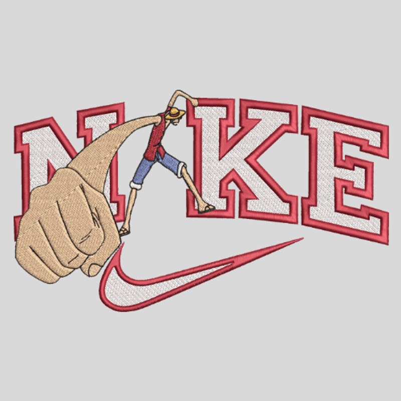 Monkey D Luffy One Piece Embroidery Vector Design Anime Digital Download For DIY Merch 2