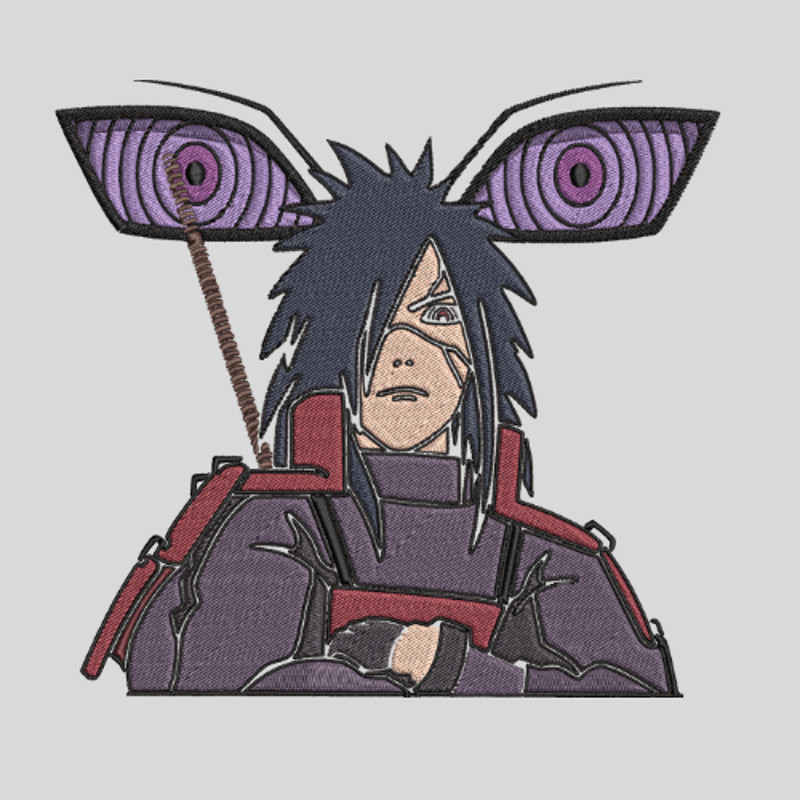 Naruto  Madara Uchiha  Embroidery  Vector Art  Digital Download 2