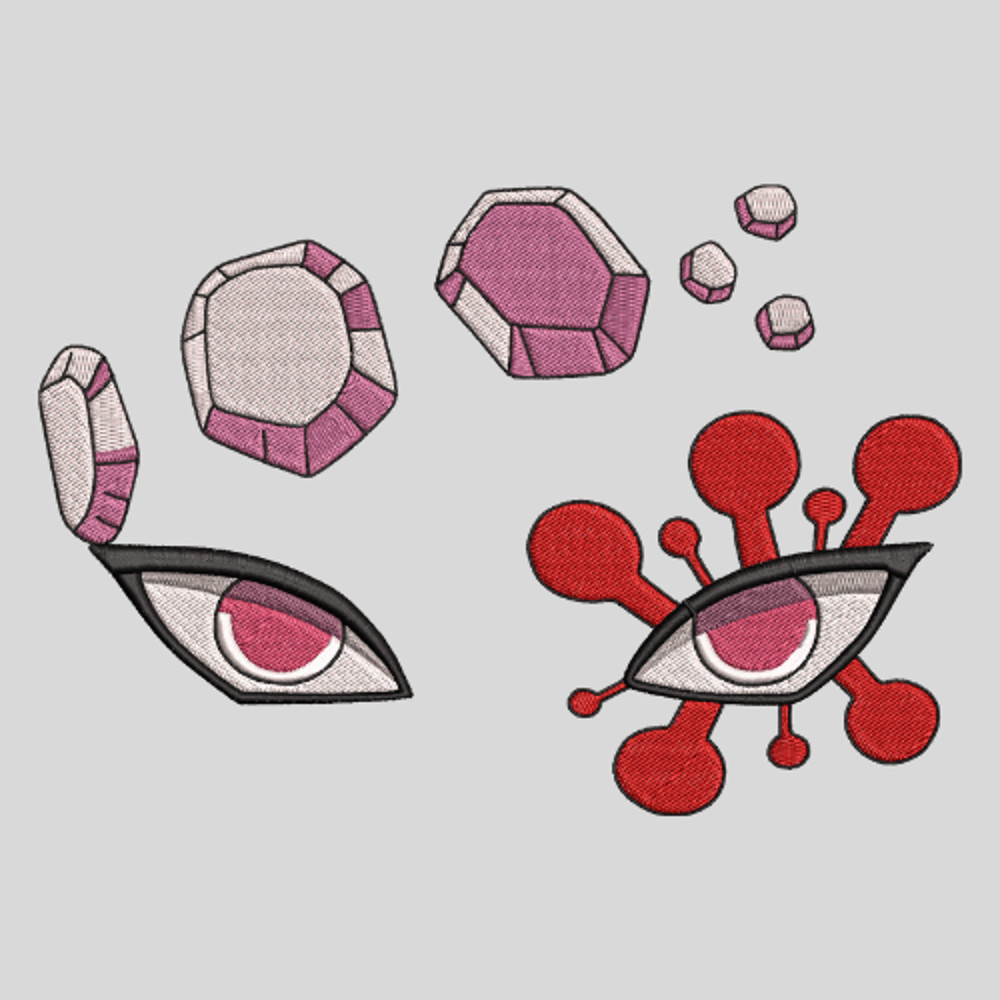 Demon Slayer  Tengen Uzui  Embroidery  Vector Art  Digital Download 1
