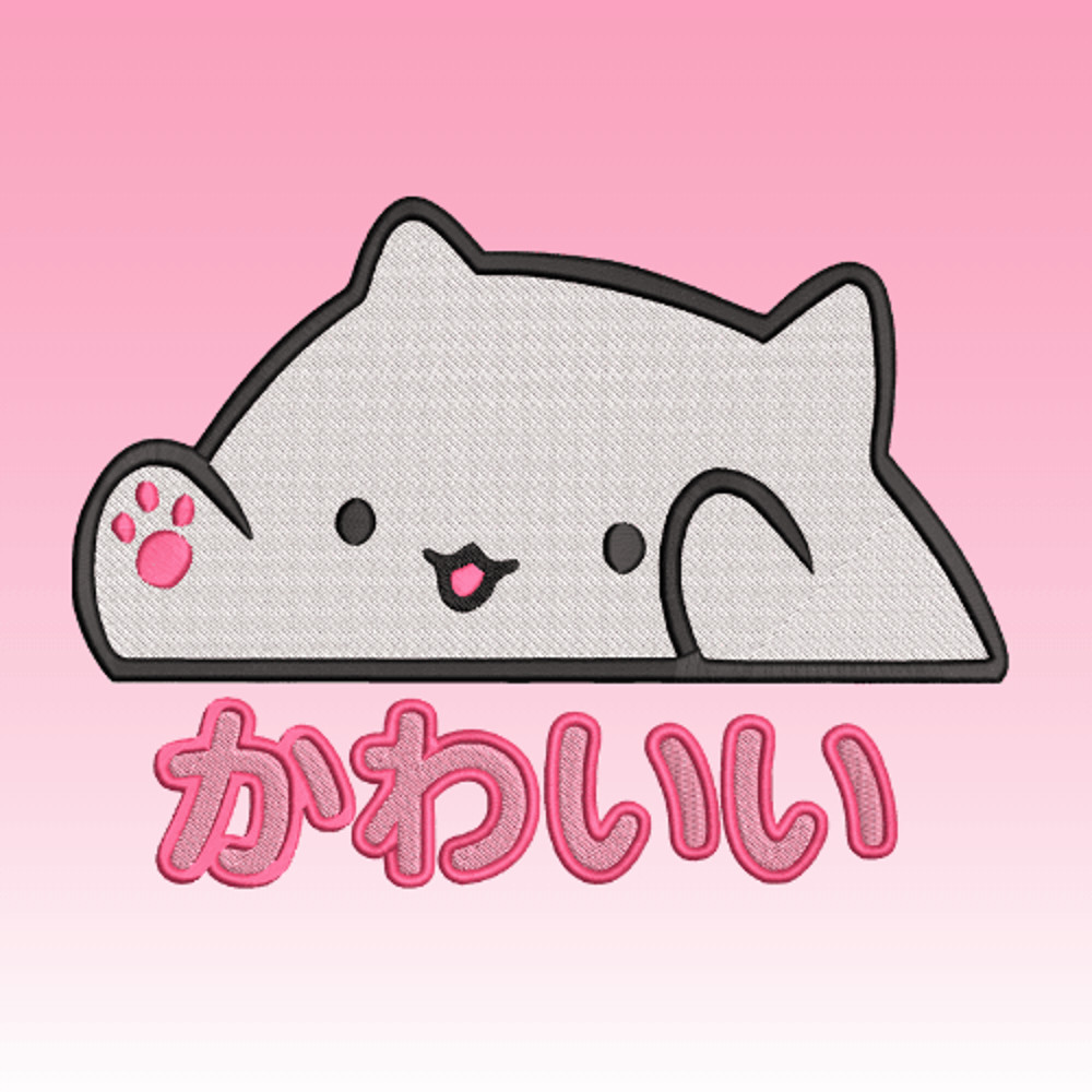Kawaii Cat Paw Logo  Embroidery  Vector Art  Digital Download 2