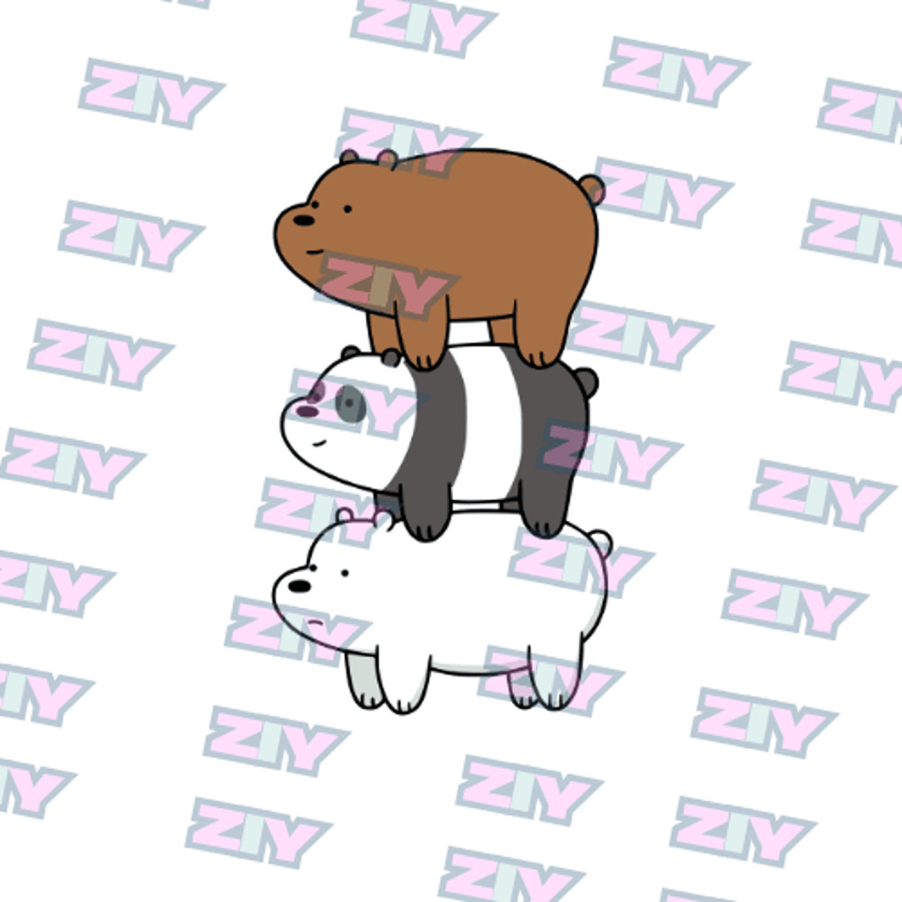 We Bare Bears Trio  Embroidery  Vector Art  Digital Download 2