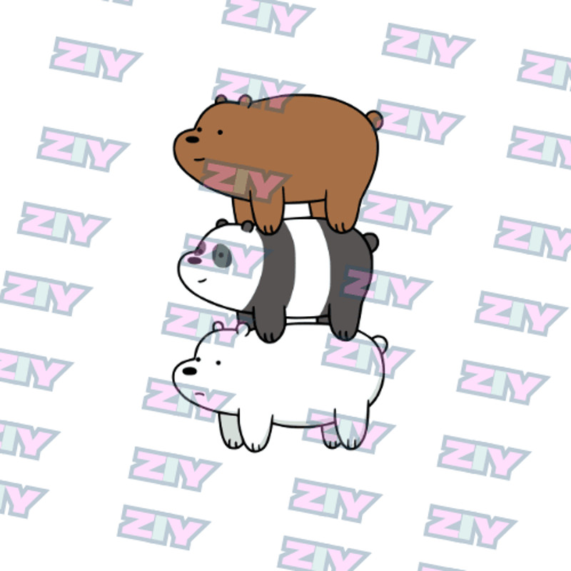 We Bare Bears Trio  Embroidery  Vector Art  Digital Download 2