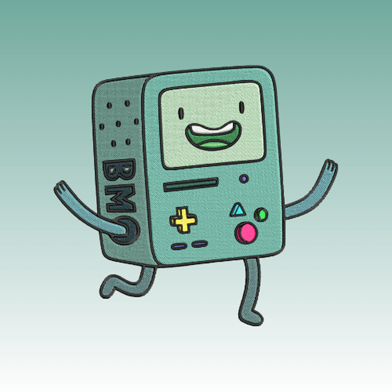 Bmo Console Buddy Adventure Time  Embroidery  Vector Art  Digital Download 1
