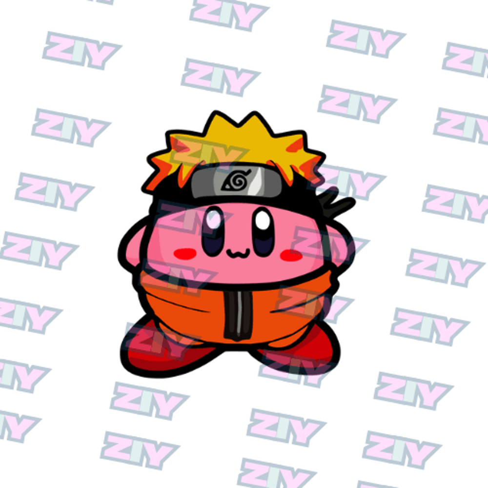 Kirby X Naruto  Embroidery  Vector Art  Digital Download 0