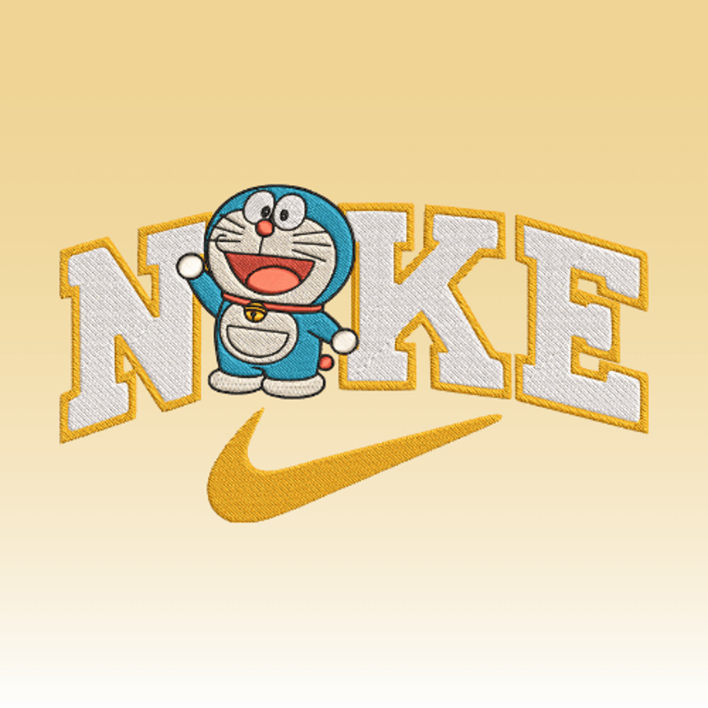 Doraemon X Nike Embroidery Vector Art Digital Download 1