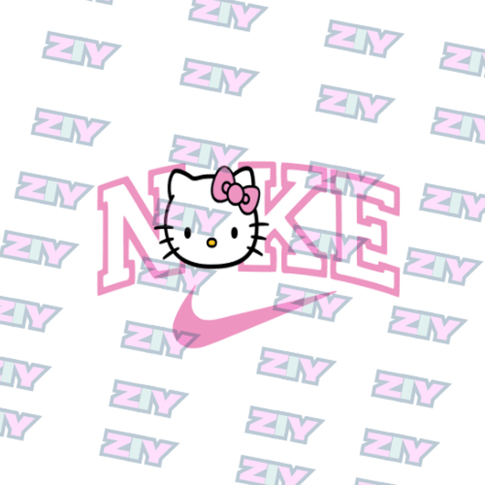 Hello Kitty Nike Style  Embroidery  Vector Art  Digital Download 2