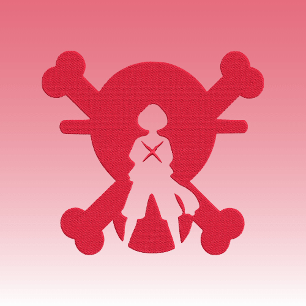 One Piece Emblem  Embroidery  Vector Art  Digital Download 1