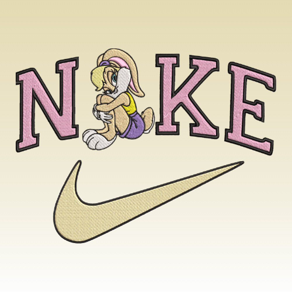 Looney Tunes  Lola Bunny Nike Style  Embroidery  Vector Art  Digital Download 1