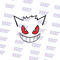 Pokemon  Gengar Face  Embroidery  Vector Art  Digital Download 2