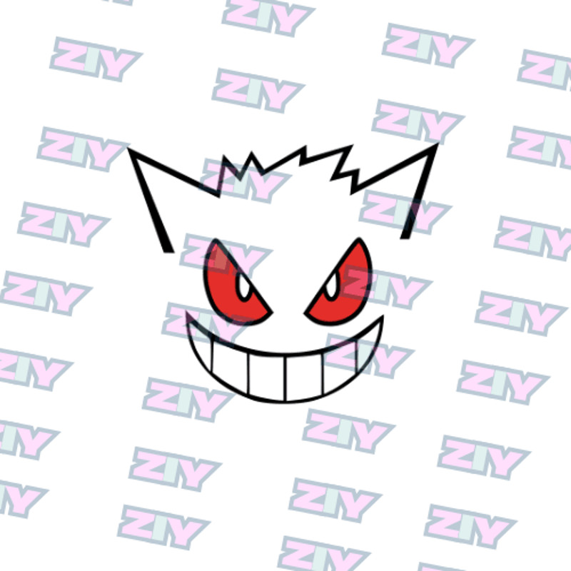 Pokemon  Gengar Face  Embroidery  Vector Art  Digital Download 2