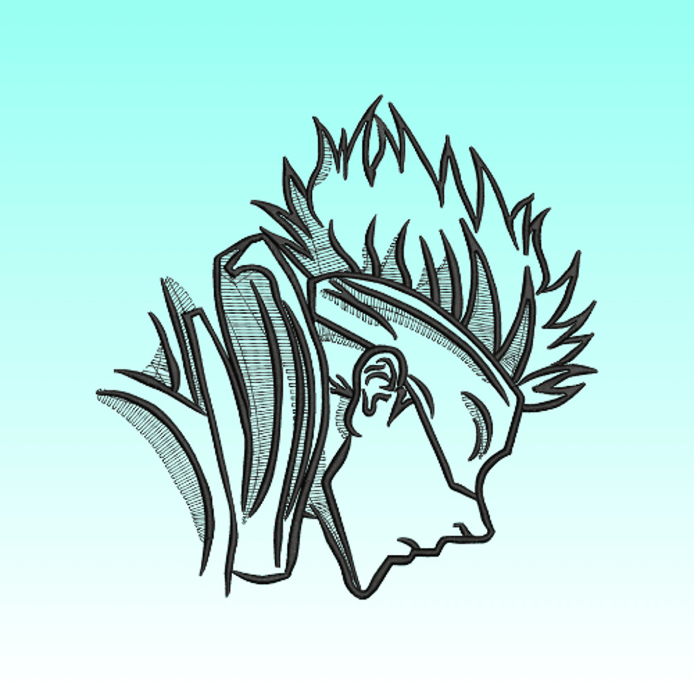 Gojo Infinity Style  Embroidery  Vector Art  Digital Download 1